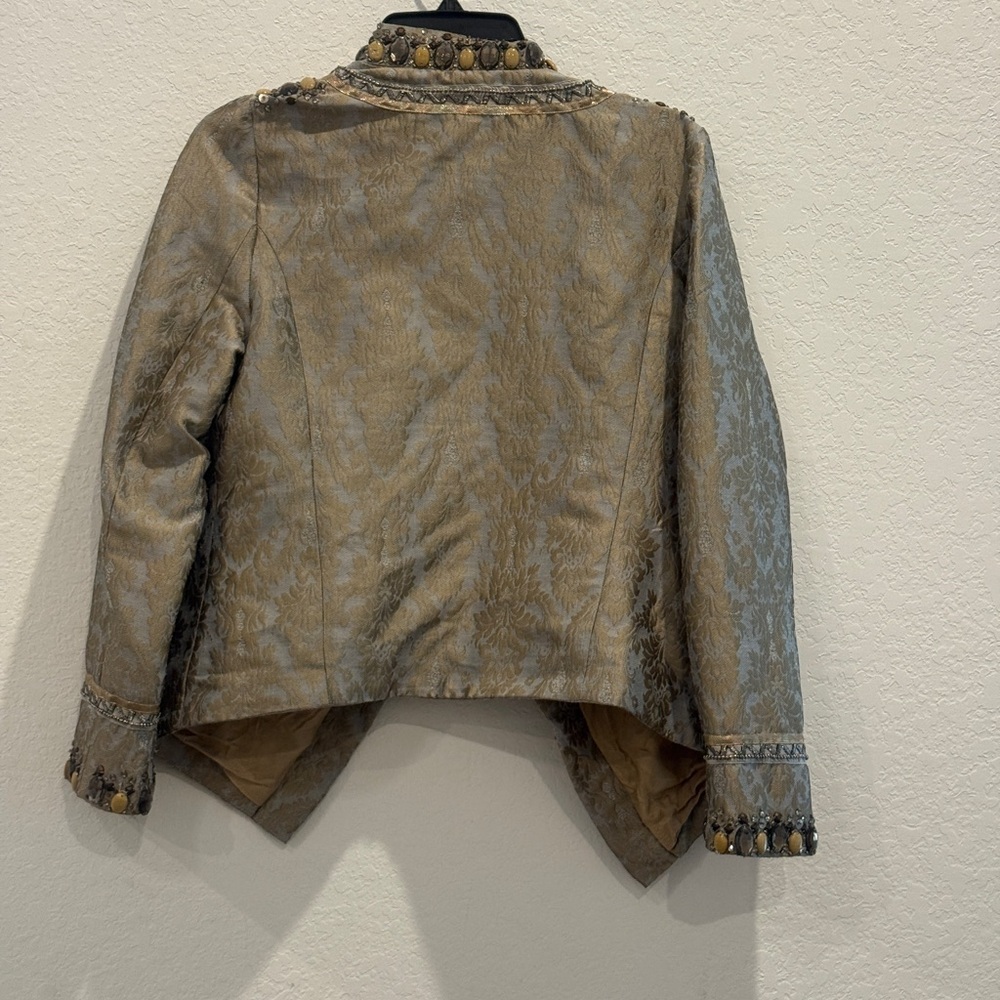 Monsoon Gold and Silver beaded Embellished Blazer (UK 8) - Picture 5 of 6